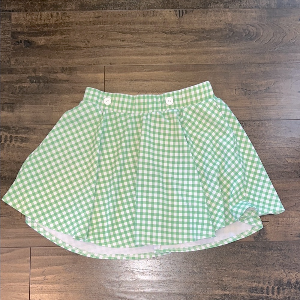 Midnight Hour Green Gingham Pocket Mini Skirt